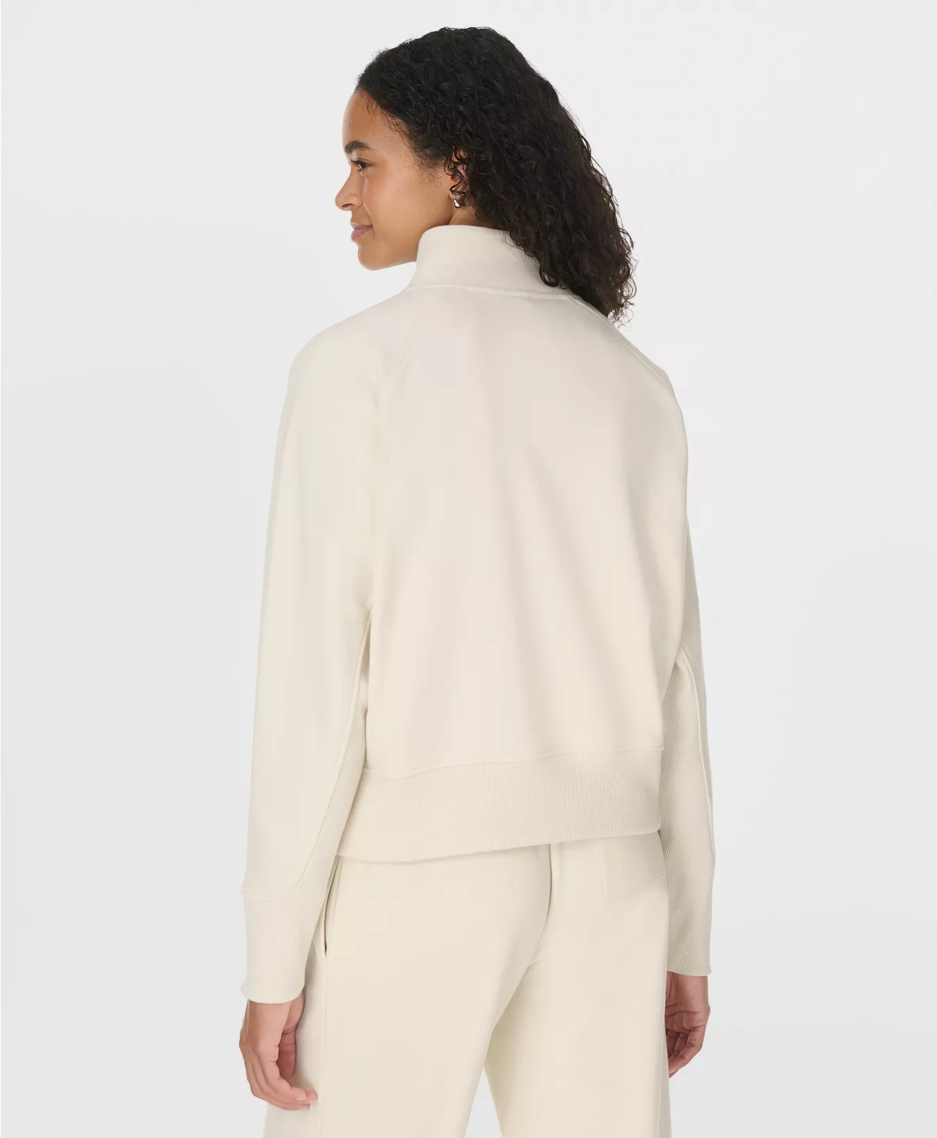 Revive Rib Mix Half Zip Sweatshirt - Image 3