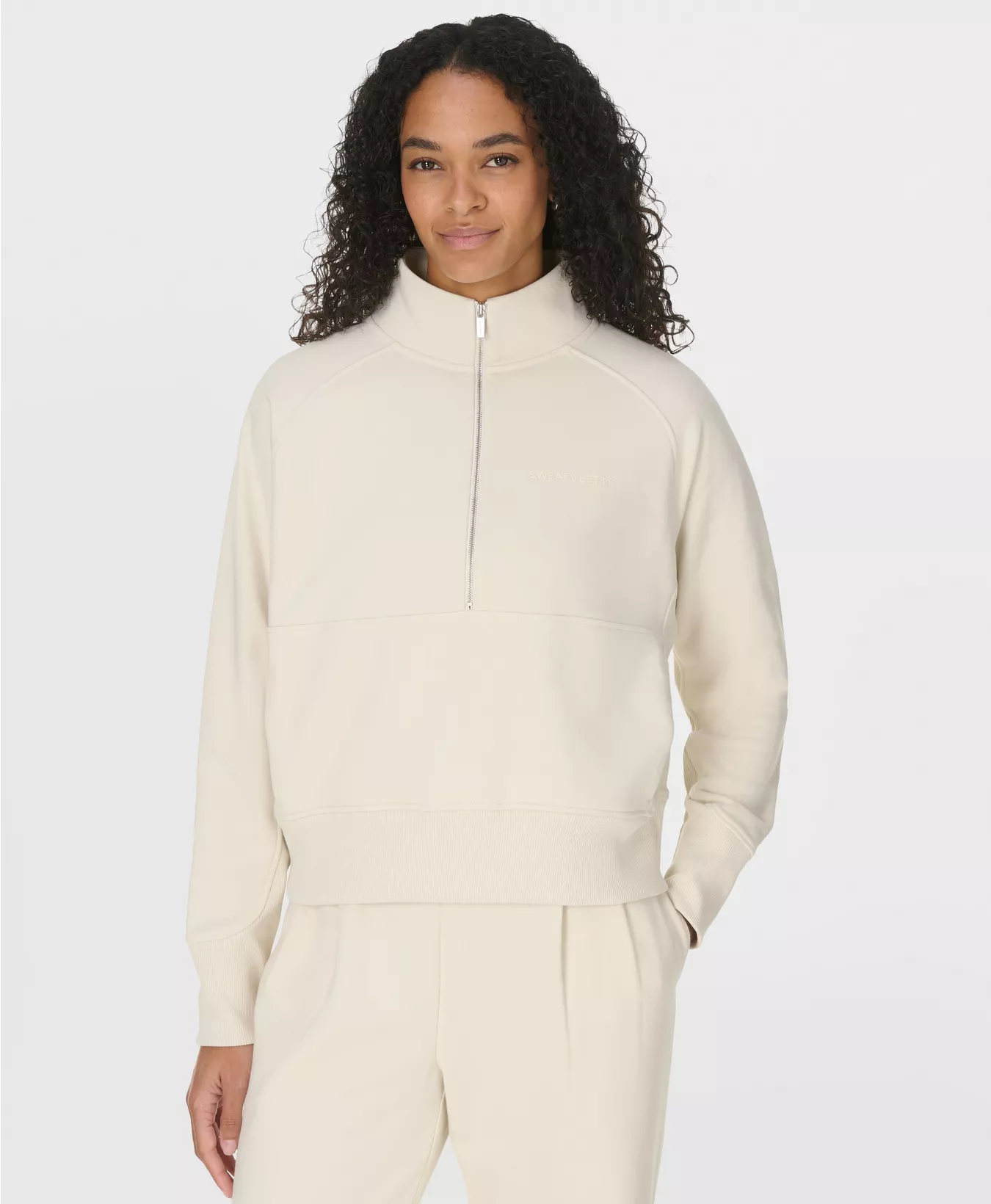 Revive Rib Mix Half Zip Sweatshirt - Image 4